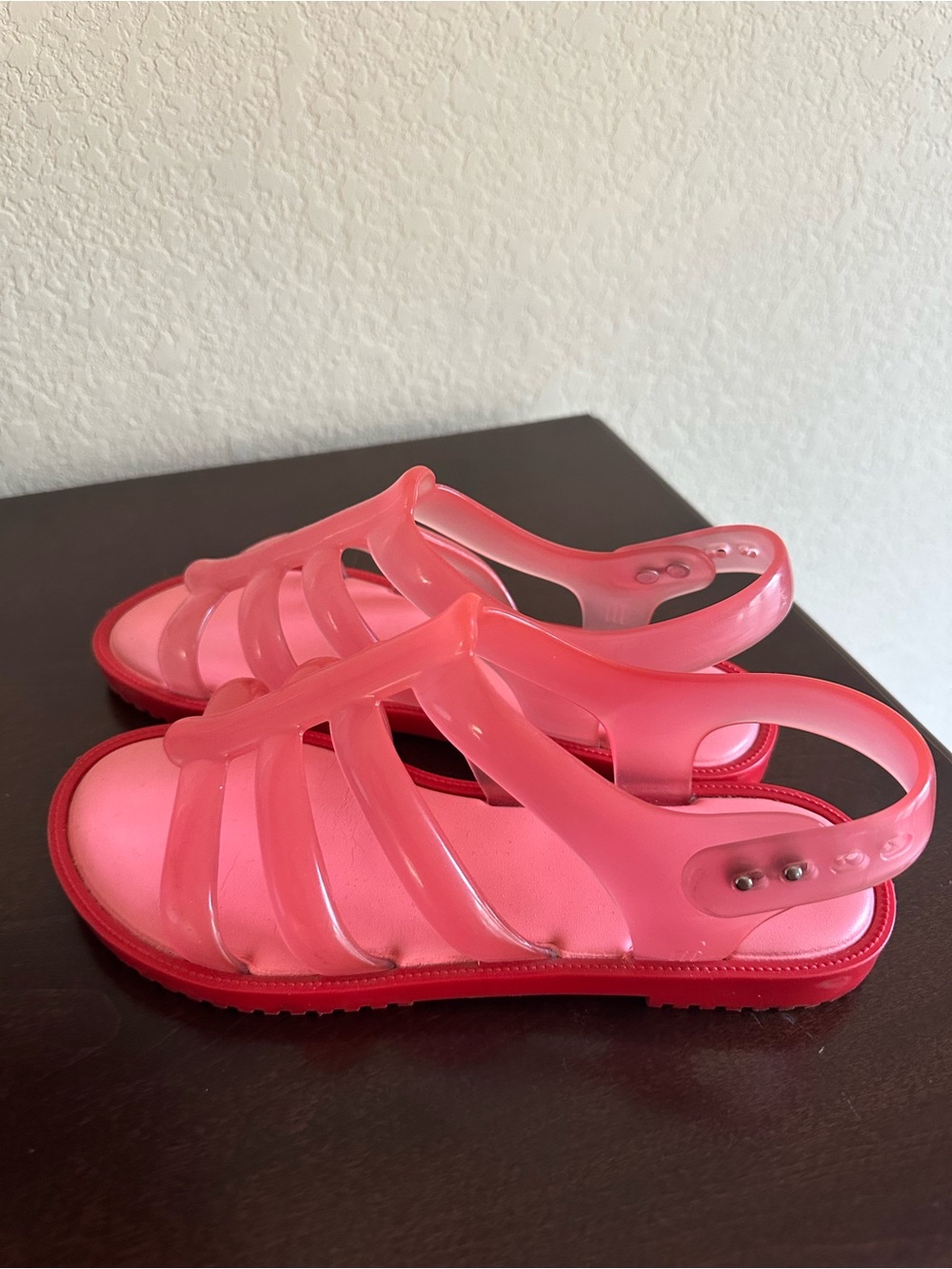 Melissa Women's Red and Pink Jelly Slingback Sandals - Picture 4 of 6